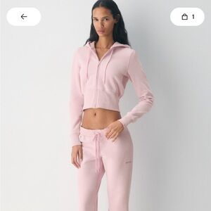 Aritzia Cozy Sweatfleece Snug Hi-rib Zip Hoodie